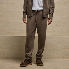 Italian Spun Cashmere Track Pa in Mid Brown/Kona | James Perse Los Angeles