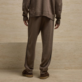 Italian Spun Cashmere Track Pa in Mid Brown/Kona | James Perse Los Angeles