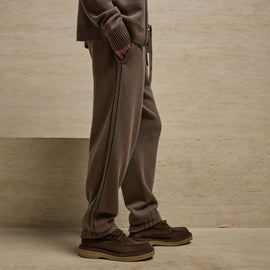 Italian Spun Cashmere Track Pa in Mid Brown/Kona | James Perse Los Angeles