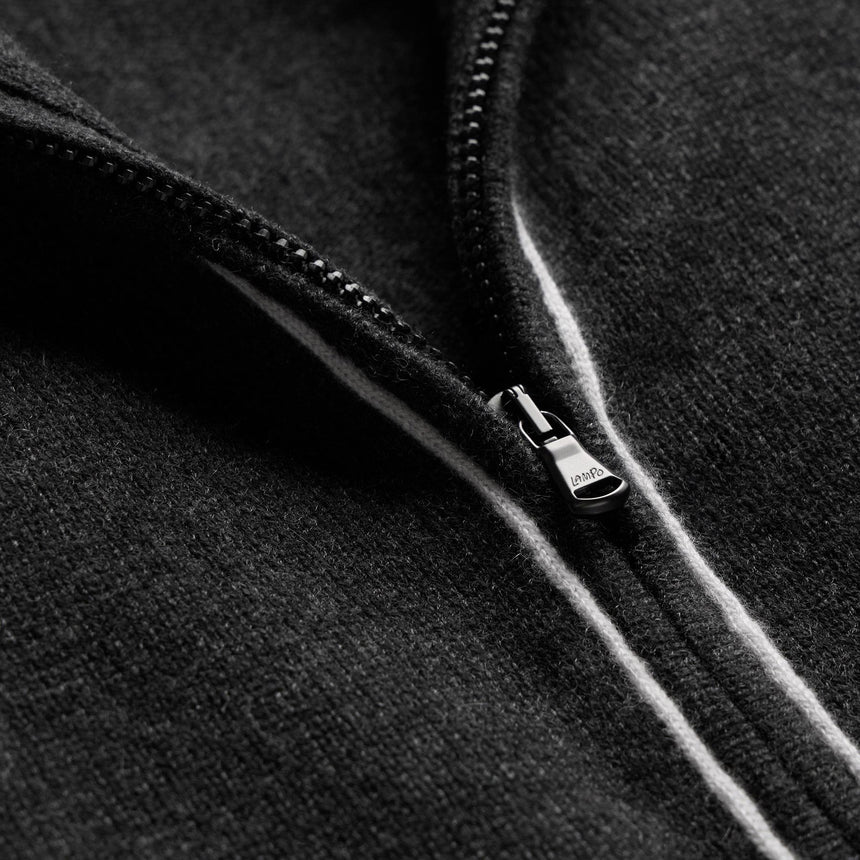 Spun Cashmere Track Jacket in Carbon/Smoke | James Perse Los Angeles