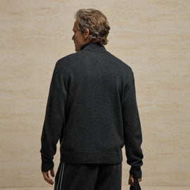 Italian Spun Cashmere Track Ja in Carbon/Smoke | James Perse Los Angeles