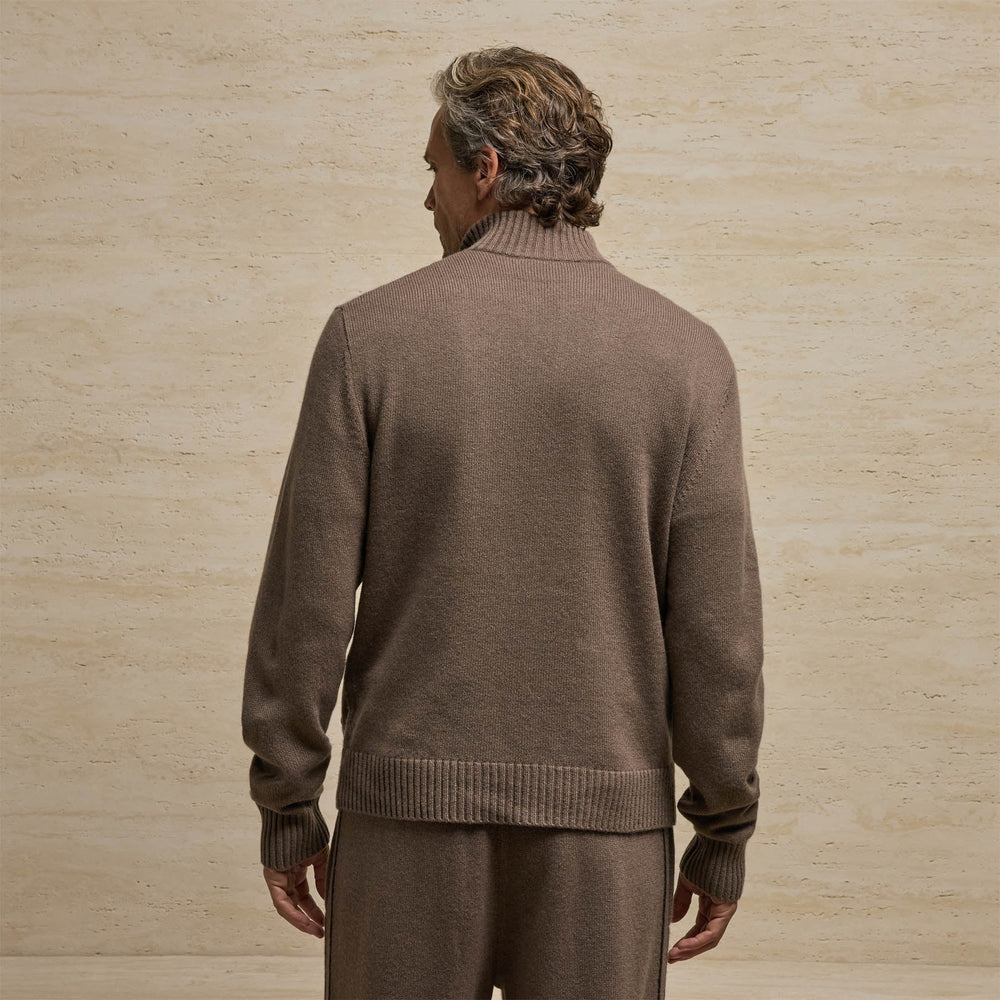 Italian Spun Cashmere Track Ja in Mid Brown/Kona | James Perse Los Angeles