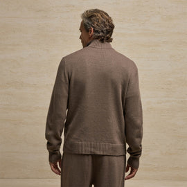 Italian Spun Cashmere Track Ja in Mid Brown/Kona | James Perse Los Angeles