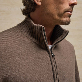 Italian Spun Cashmere Track Ja in Mid Brown/Kona | James Perse Los Angeles