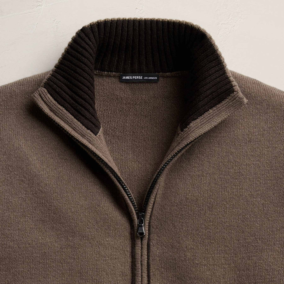 Spun Cashmere Track Jacket in Mid Brown/Kona | James Perse Los Angeles