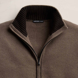 Spun Cashmere Track Jacket in Mid Brown/Kona | James Perse Los Angeles