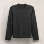 Italian Spun Cashmere Crewneck in Anthracite/Black | James Perse Los Angeles
