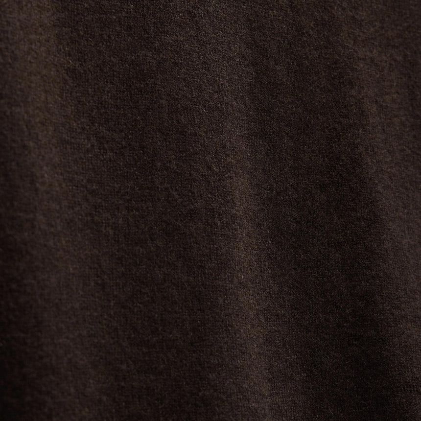 Italian Spun Cashmere Crewneck in Kona/Black | James Perse Los Angeles FLAT