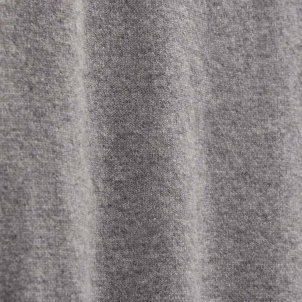 Contrast Trim Cashmere Crew in Heather Grey/Pearl Heather Gry | James Perse Los Angeles