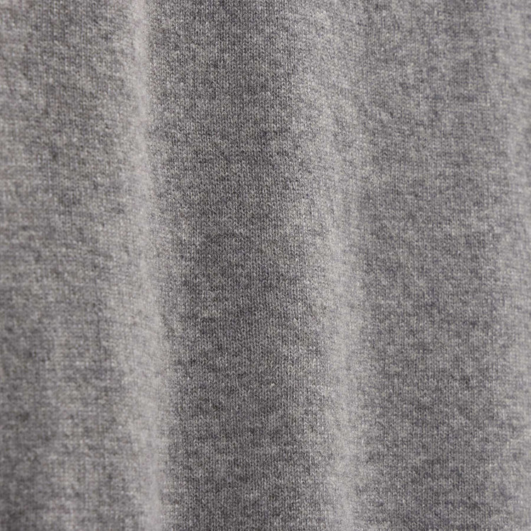 Contrast Trim Cashmere Crew in Heather Grey/Pearl Heather Gry | James Perse Los Angeles