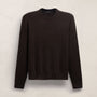 Contrast Trim Cashmere Crew in Kona/Black | James Perse Los Angeles