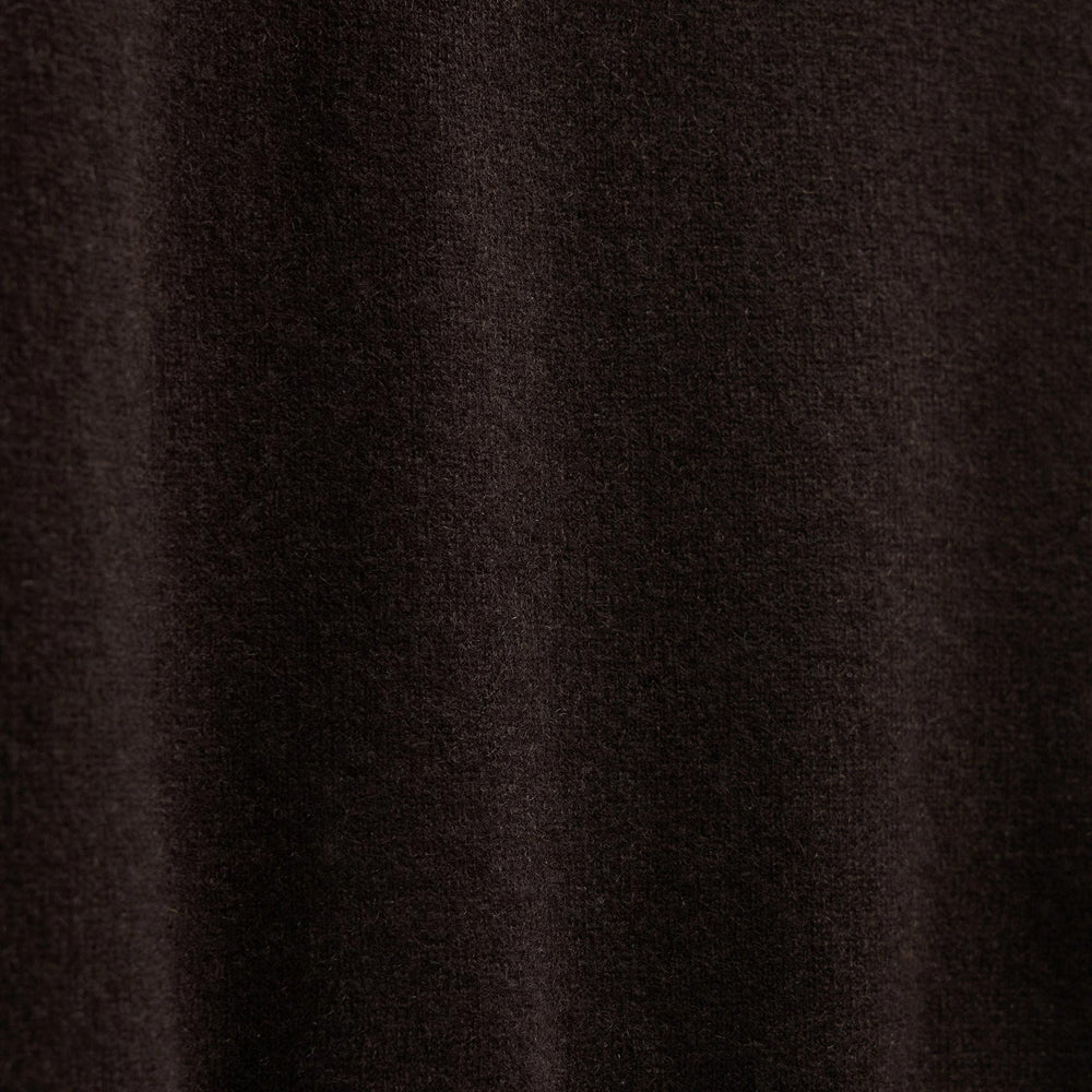 Contrast Trim Cashmere Crew in Kona/Black | James Perse Los Angeles FLAT