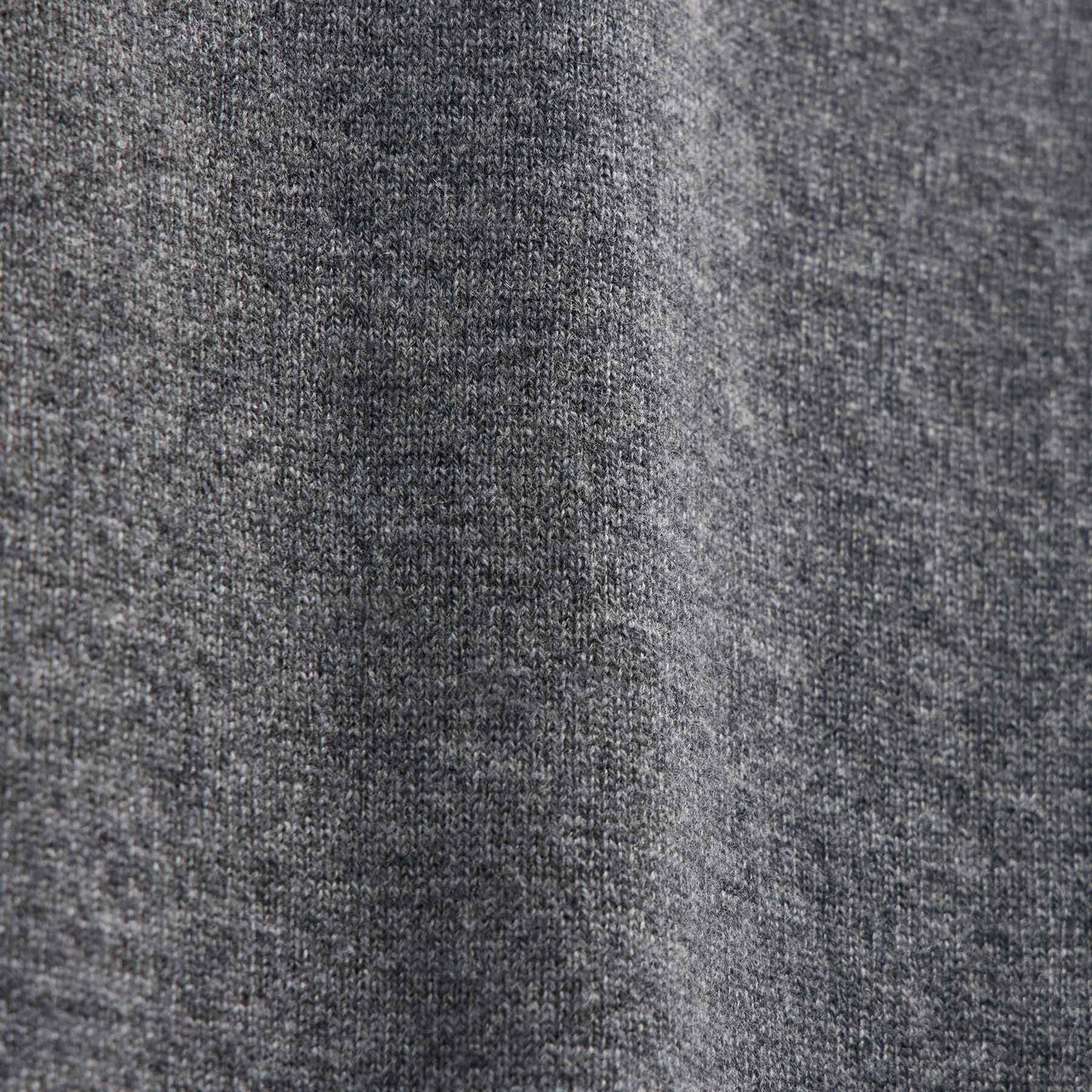 Italian Spun Cashmere Crew in Mid Grey/Forest | James Perse Los Angeles