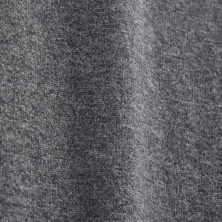 Italian Spun Cashmere Crew in Mid Grey/Forest | James Perse Los Angeles