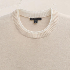 Italian Spun Cashmere Crew in Stucco/Ivory | James Perse Los Angeles