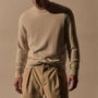 Italian Spun Cashmere Crew in Stucco/Ivory | James Perse Los Angeles