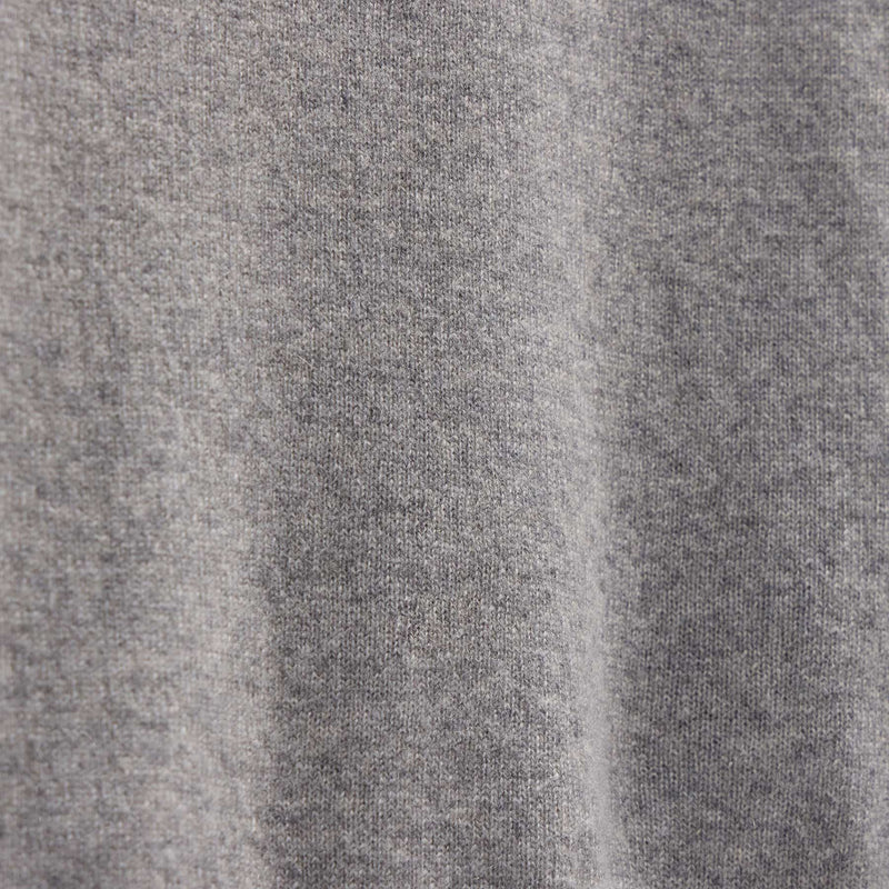 Half Zip Cashmere Funnel Neck in Heather Grey/Pearl Heather Gry | James Perse Los Angeles FLAT