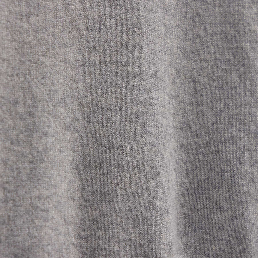 Half Zip Cashmere Funnel Neck in Heather Grey/Pearl Heather Gry | James Perse Los Angeles FLAT