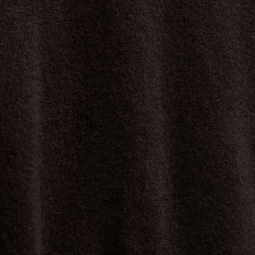 Half Zip Cashmere Funnel Neck in Kona/Black | James Perse Los Angeles FLAT