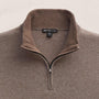 Italian Spun Cashmere Half Zip in Warm Brown/Mid Brown | James Perse Los Angeles
