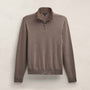 Italian Spun Cashmere Half Zip in Warm Brown/Mid Brown | James Perse Los Angeles