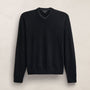 Italian Spun Cashmere Vee in Black/Anthracite | James Perse Los Angeles