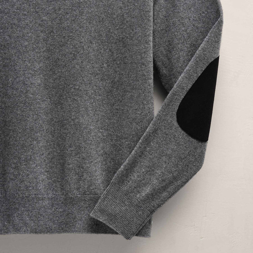 Italian Spun Cashmere Sweater in Mid Grey | James Perse Los Angeles FLAT