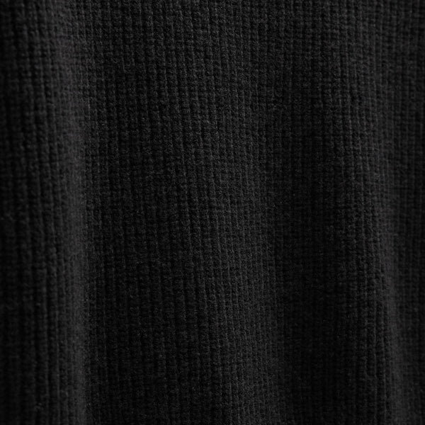 Italian Spun Cashmere Half Zip in Black | James Perse Los Angeles FLAT