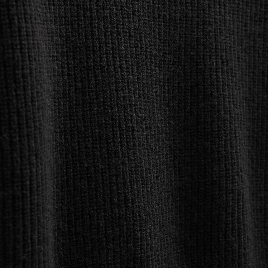 Italian Spun Cashmere Half Zip in Black | James Perse Los Angeles FLAT