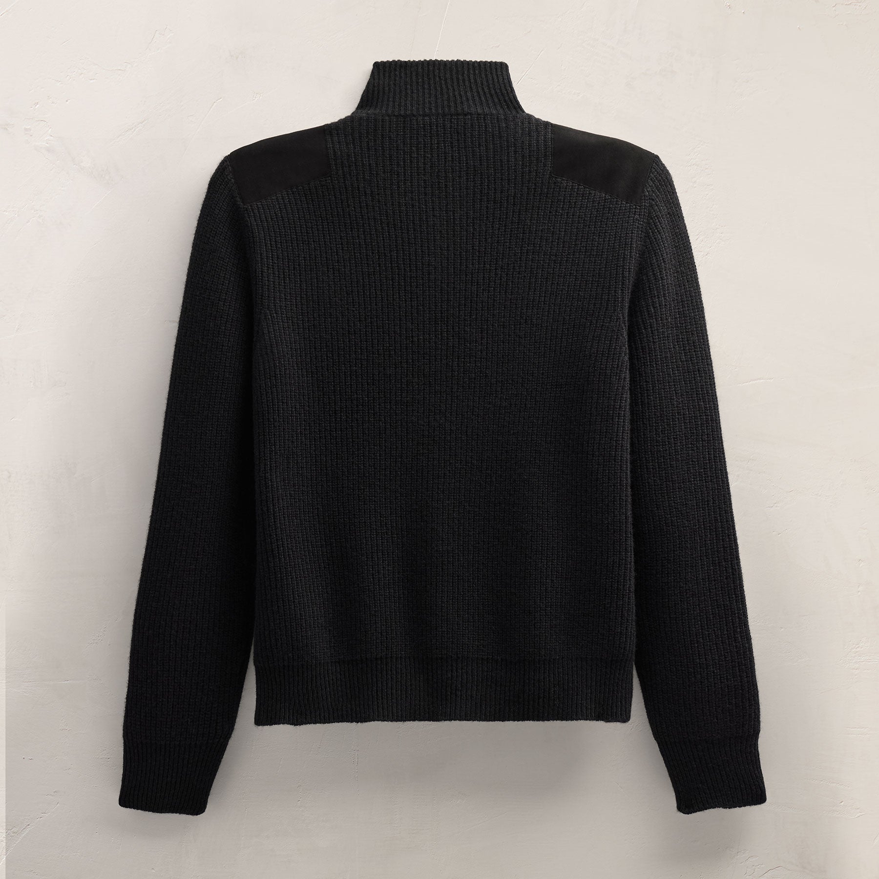 Italian Spun Cashmere Half Zip - Black | James Perse Los Angeles