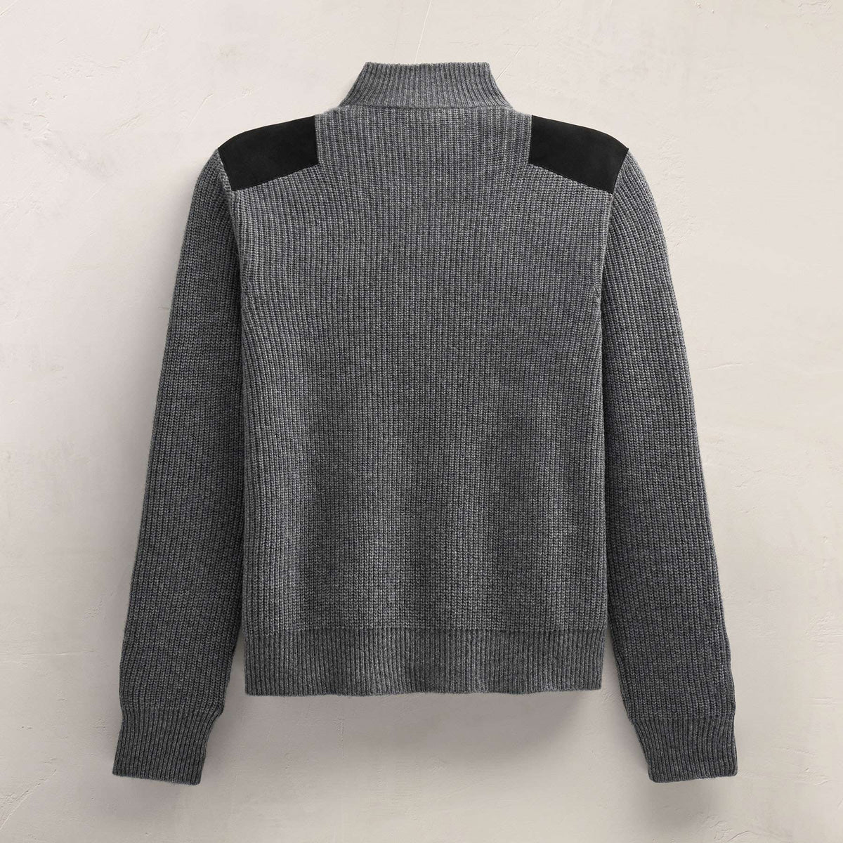 Italian Spun Cashmere Half Zip in Mid Grey | James Perse Los Angeles