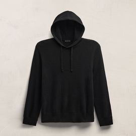 Italian Spun Cashmere Hoodie in Black | James Perse Los Angeles FLAT