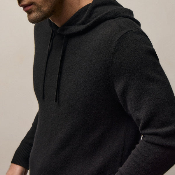 Italian Spun Cashmere Hoodie in Black | James Perse Los Angeles
