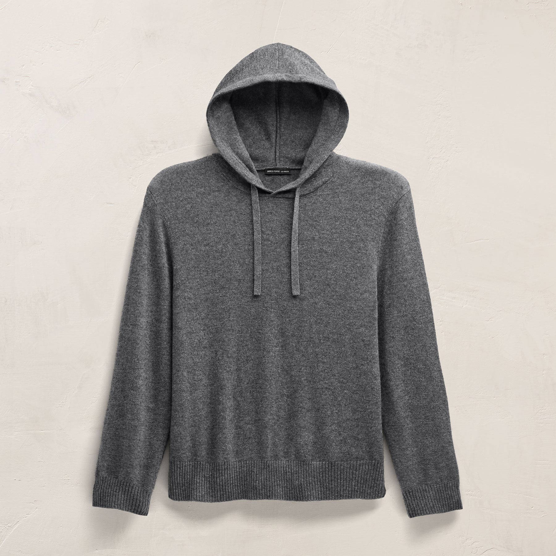 Italian Spun Cashmere Hoodie in Mid Grey | James Perse Los Angeles FLAT
