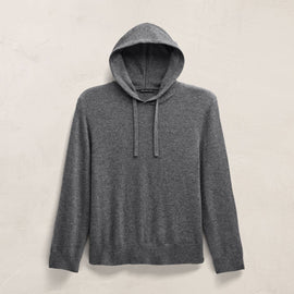 Italian Spun Cashmere Hoodie in Mid Grey | James Perse Los Angeles FLAT