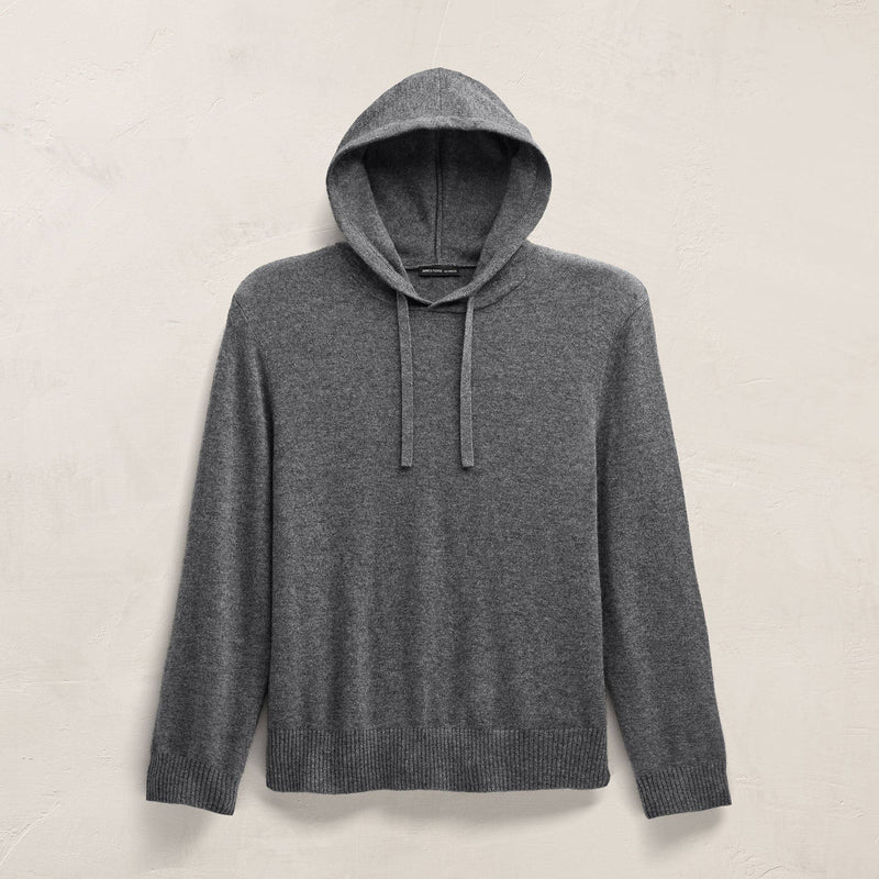 Italian Spun Cashmere Hoodie in Mid Grey | James Perse Los Angeles FLAT