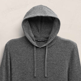Italian Spun Cashmere Hoodie in Mid Grey | James Perse Los Angeles FLAT