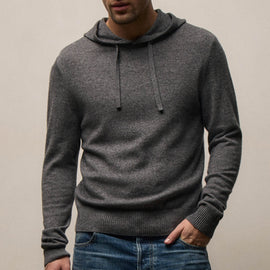 Italian Spun Cashmere Hoodie in Mid Grey | James Perse Los Angeles