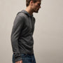 Italian Spun Cashmere Hoodie in Mid Grey | James Perse Los Angeles