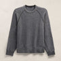 Italian Spun Cashmere Raglan Piped Crew in Mid Grey/Anthracite | James Perse Los Angeles FLAT