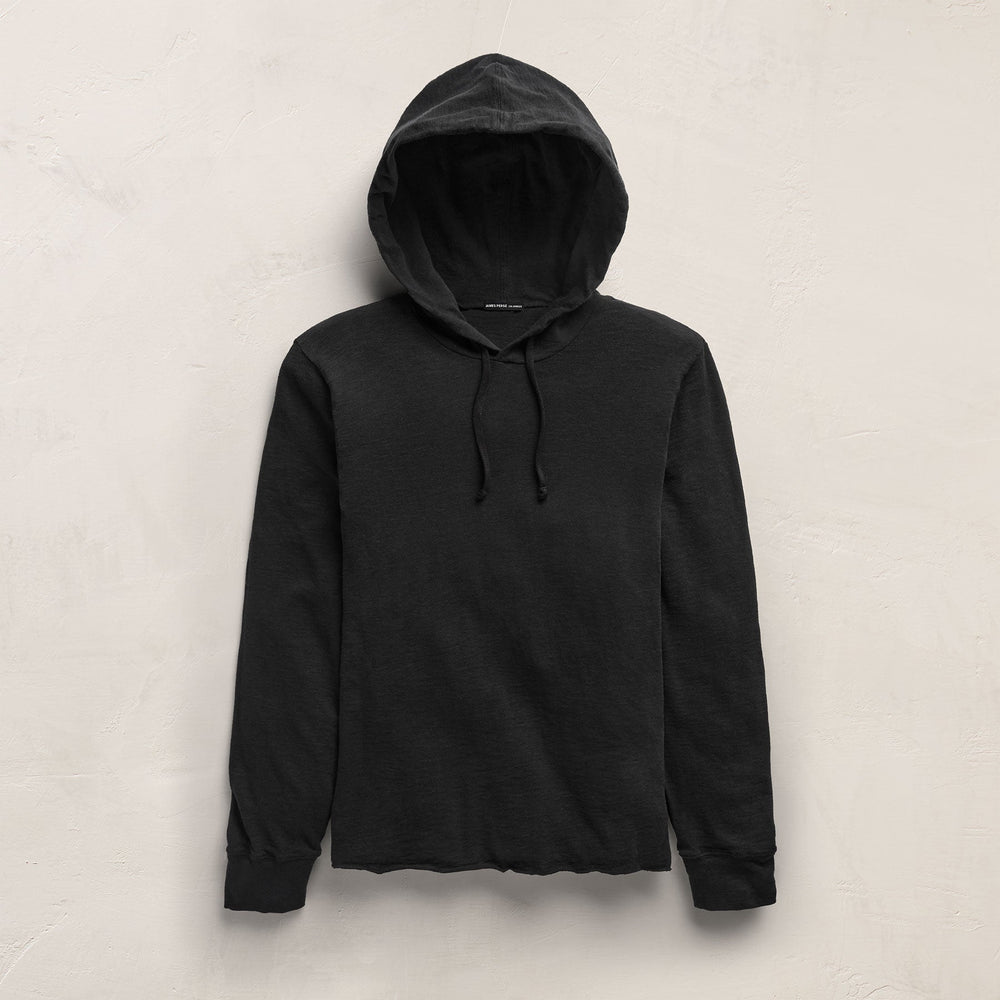 Slub Hoodie in Black | James Perse Los Angeles