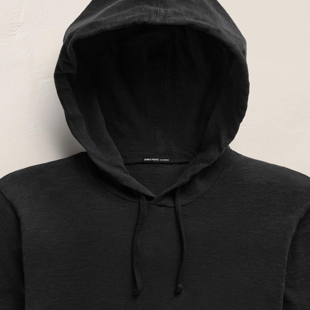 Slub Hoodie in Black | James Perse Los Angeles