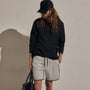 Cotton Slub Hoodie in Black | James Perse Los Angeles