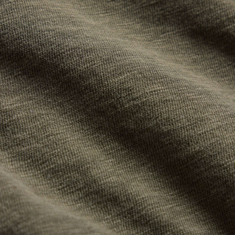Cotton Slub Short Sleeve Tee in Army Green Pigment | James Perse Los Angeles