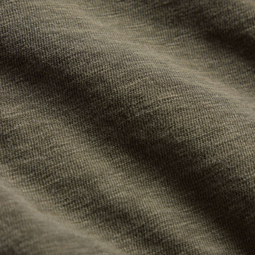 Cotton Slub Short Sleeve Tee in Army Green Pigment | James Perse Los Angeles