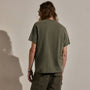 Cotton Slub Short Sleeve Tee in Army Green Pigment | James Perse Los Angeles