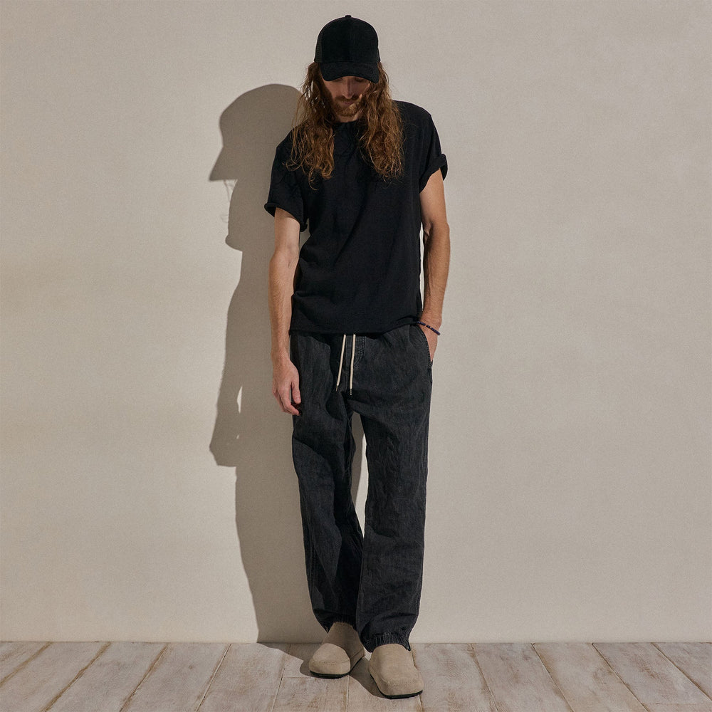 Cotton Slub Short Sleeve Tee in Black | James Perse Los Angeles