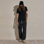Cotton Slub Short Sleeve Tee in Black | James Perse Los Angeles