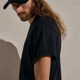 Cotton Slub Short Sleeve Tee in Black | James Perse Los Angeles