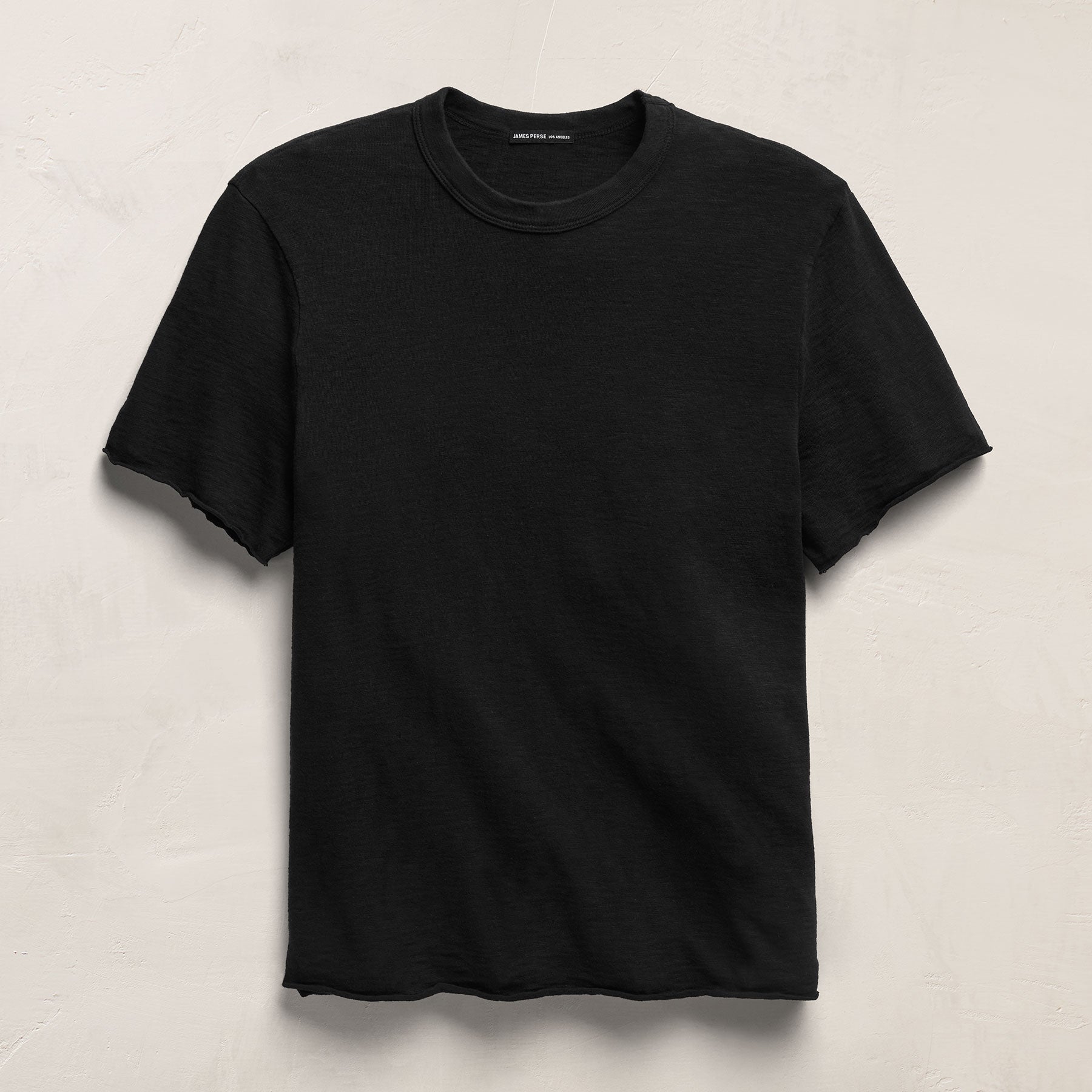 Cotton Slub Short Sleeve Tee in Black | James Perse Los Angeles